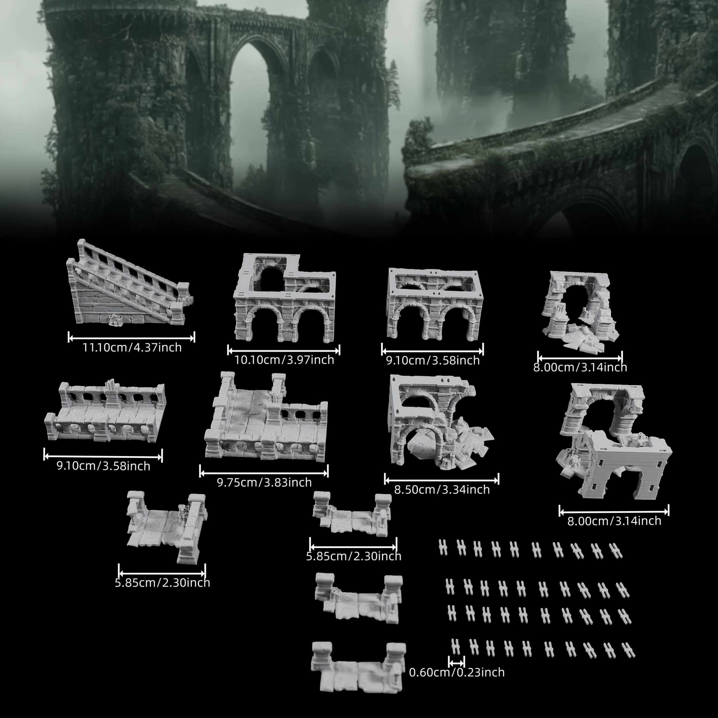 Ruined Noble House and Tower Terrain